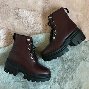 New Timberland everleigh 6” lace-up moto boots